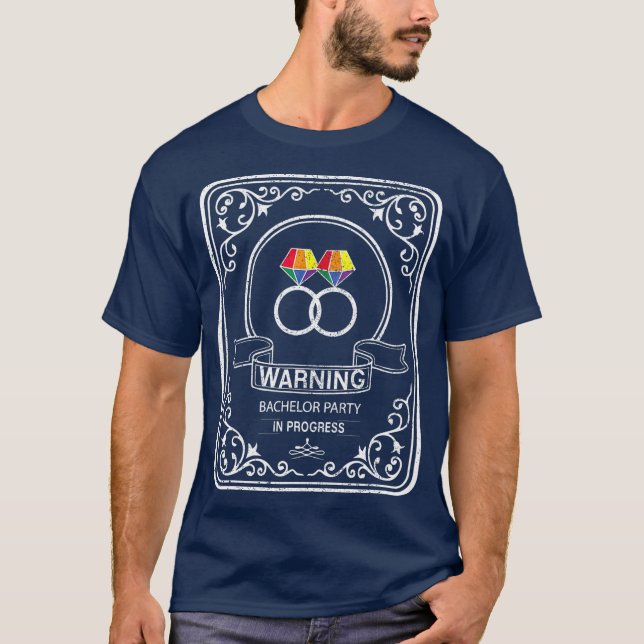 BACHELOR Party LGBT Gay Pride Gift Groom Bridge T T-Shirt (Vorderseite)