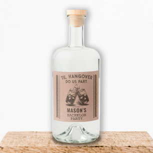 Bachelor Party Liquor Flasche Labels Alkoholflaschenetikett