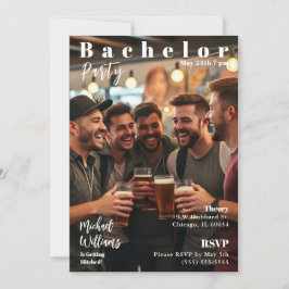 Bachelor Party Magazine Cover Einladung