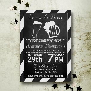 Bachelor-Party mit Cheers & Biere Einladung