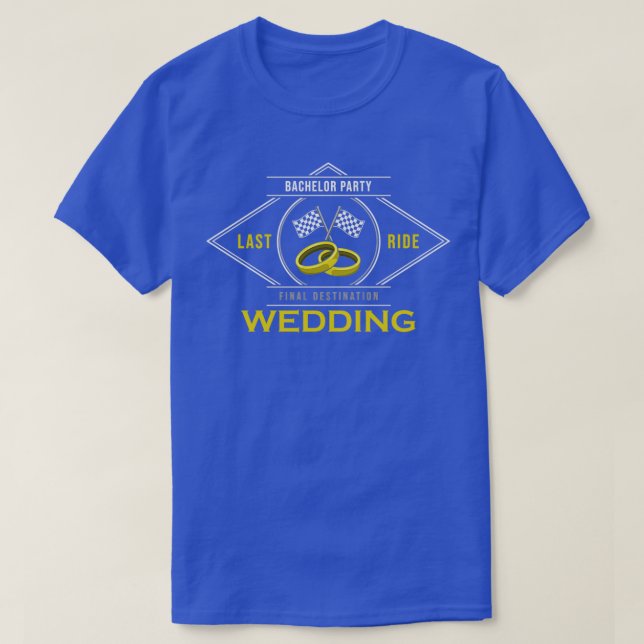 Bachelor-Party mit Hochzeitsring für Hochzeit T-Shirt (Design vorne)