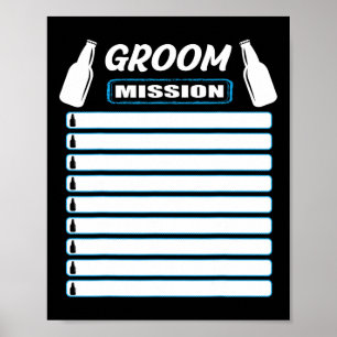 Bachelor-Party-Outfit mit Checkliste - Bachelor Pa Poster