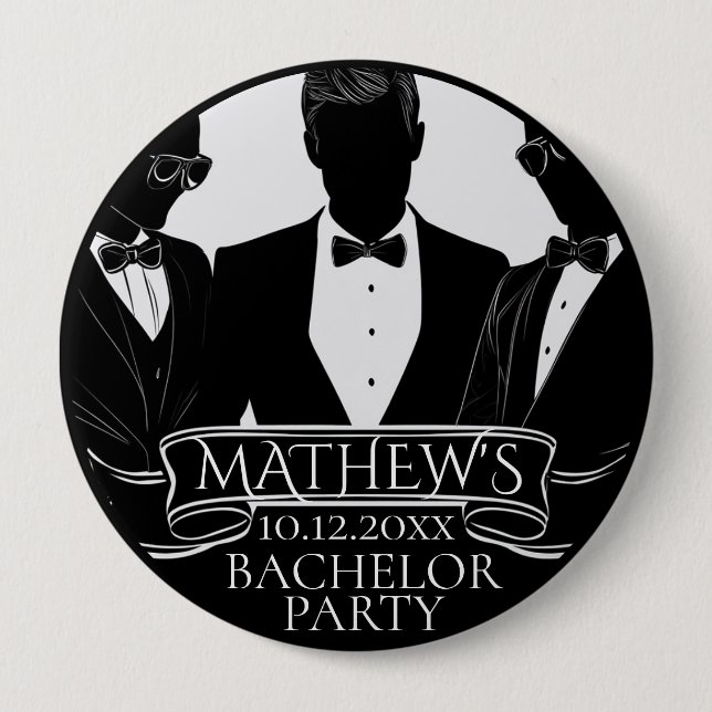 Bachelor Party Poker Chip Button (Vorderseite)