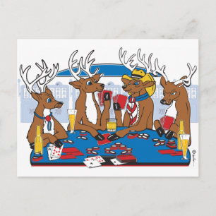 Bachelor Party Poker Player Einladungspostkarte