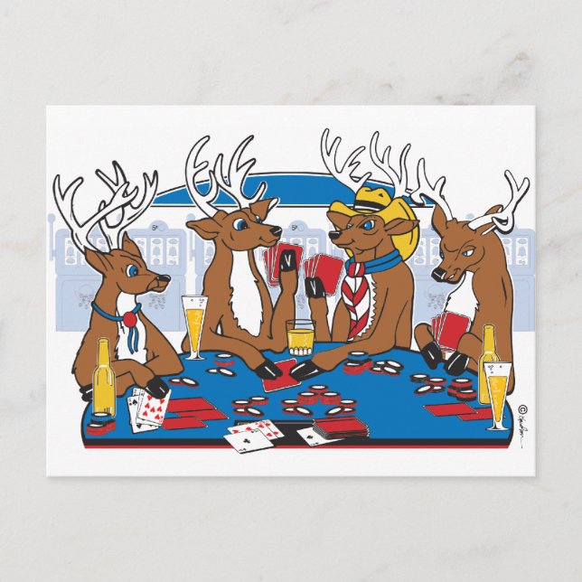 Bachelor Party Poker Player Einladungspostkarte (Vorderseite)