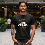 Bachelor Party Pub Crawl Personalisiert Tri-Blend Shirt<br><div class="desc">Ein personalisierter Pub Crawl T - Shirt für die Bachelor-Party,  dieses Design kann mit dem Namen des Bräutigams und jedem anderen gewünschten Text bearbeitet werden. Erhältlich in vielen Stilen - kurze Ärmel,  lange Ärmel,  Kapuze,  Tanklappen und vieles mehr.</div>