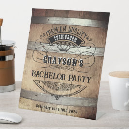 Bachelor Party Rustikal Sockelschild