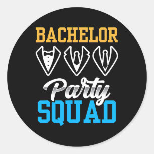 Bachelor Party Squad Bridge Team Groom Runder Aufkleber