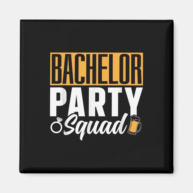 Bachelor Party Squad Briom Team _2 Magnet (Vorne)