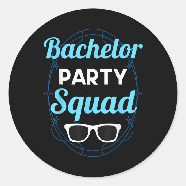 Bachelor Party Squad Team Bride Groom _2 Runder Aufkleber (Vorderseite)