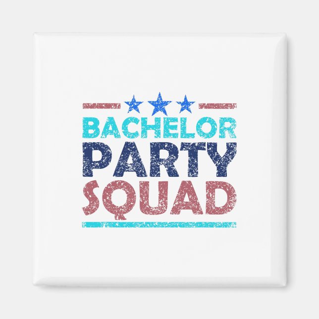 Bachelor Party Squad Team Bridge Groom 2 Magnet (Vorne)