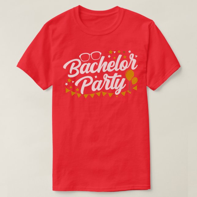 Bachelor Party Team Bride Groom  T-Shirt (Design vorne)