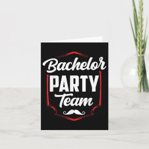 Bachelor Party Team Groom Bride Karte
