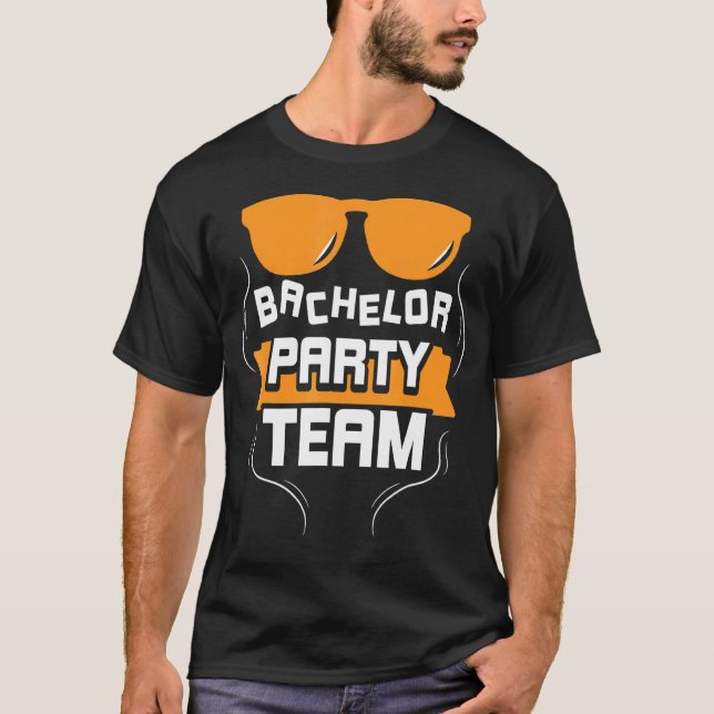 Bachelor Party Team Groom Bride T-Shirt (Vorderseite)