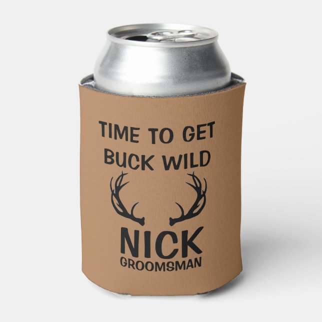 Bachelor Party Trauzeuge Antlers BUCK WILD COOLER Dosenkühler (Kanne Vorderseite)