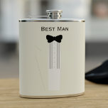 Bachelor Party Trauzeuge Tuxedo Wedding Flask Flachmann<br><div class="desc">Passen Sie den Text an oder behielt ihn als Trauzeuge,  weil er der Trauzeuge am Tag war</div>