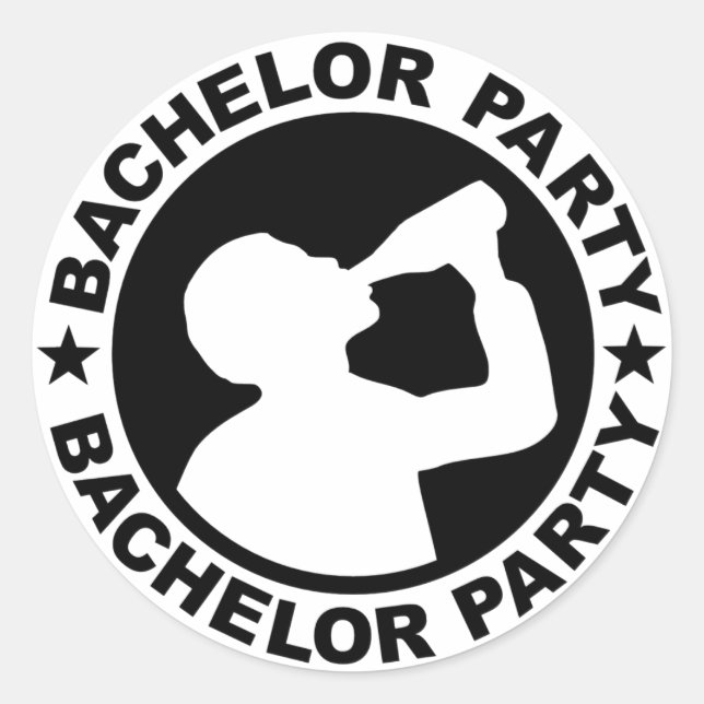 Bachelor Party Trinken Runder Aufkleber (Vorderseite)