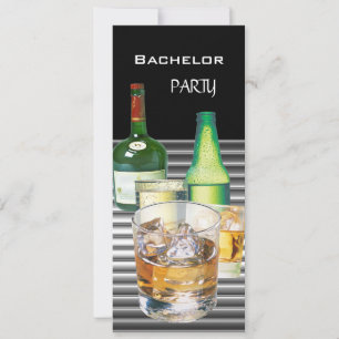 Bachelor Party trinkt Flaschen 2 Einladung