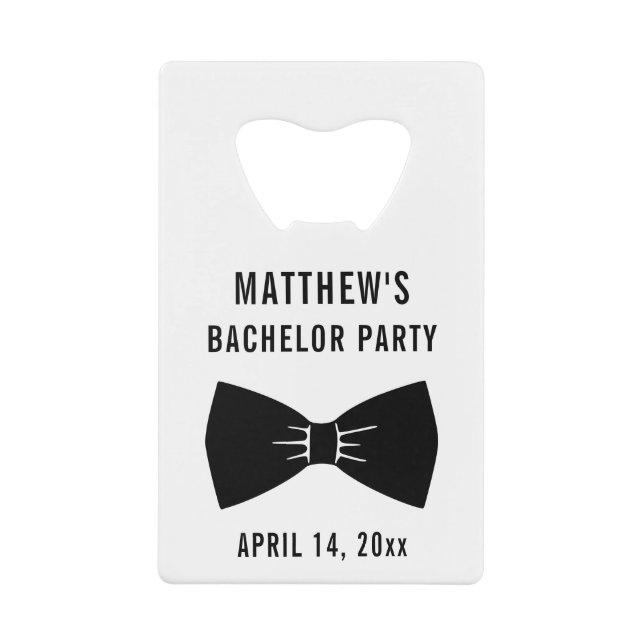 Bachelor Party Tuxedo Bow Krawatte Gastgeschenk Ho Geldbeutel Flaschenöffner (Vorderseite)