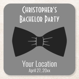 Bachelor Party Tuxedo Bow Krawatte Hochzeit Rechteckiger Pappuntersetzer