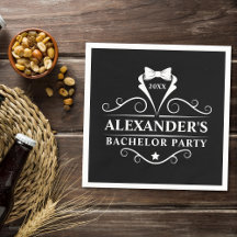 Bachelor Party Tuxedo Krawatte Black Paper