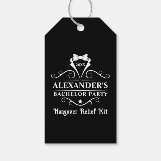 Bachelor Party Tuxedo Krawatte Hangover Geschenkanhänger (Vorderseite)
