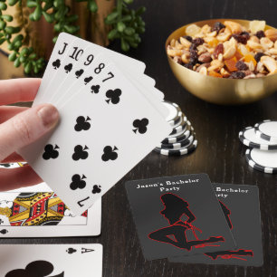 Bachelor Party Typ Night Out Silhouette Spielkarten