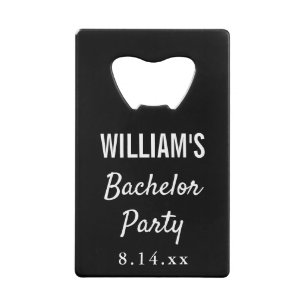 Bachelor Party Typographie moderne Mariage Faveur