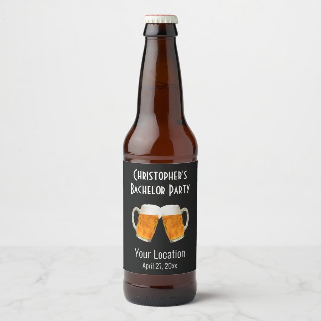 Bachelor Party Wedding Beer Cheers Bierflaschenetikett (Vorderseite)
