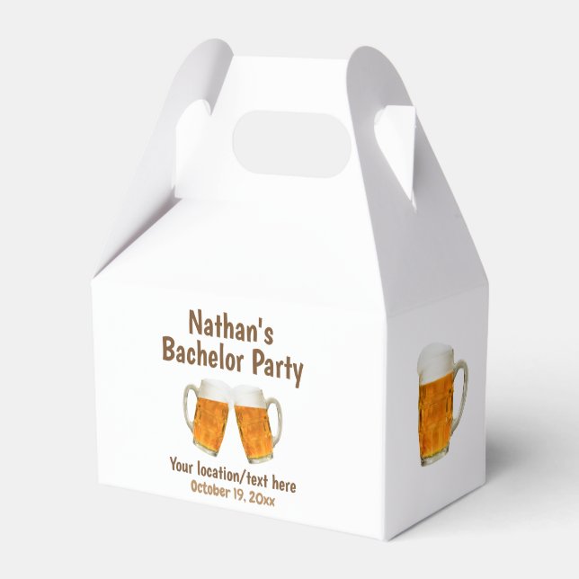 Bachelor Party Wedding Beer Cheers Geschenkschachtel (Vorderseite)