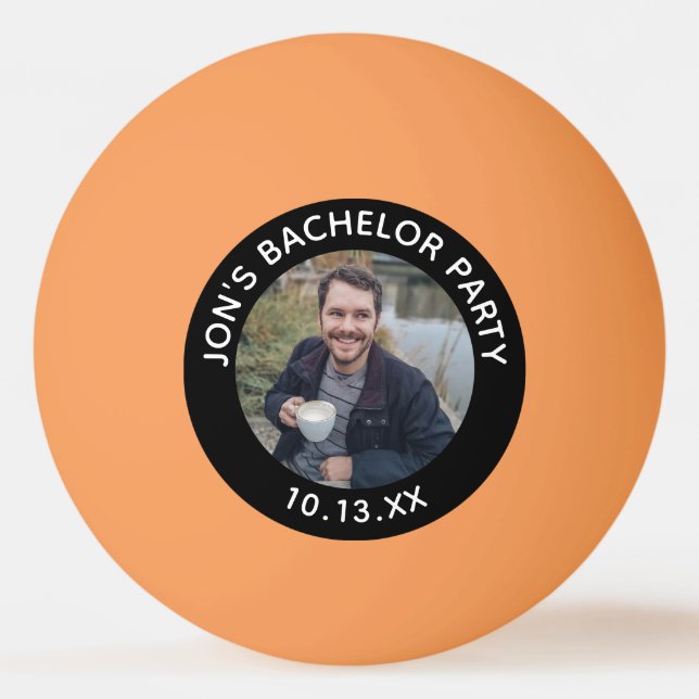 Bachelor Party Wedding Groom Foto Tischtennisball (Vorderseite)