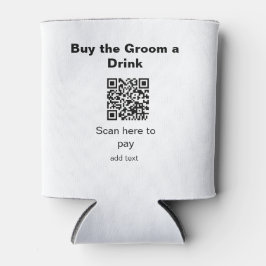 Bachelor QR Scan zu zahlen Bräutigam ein Getränk T Dosenkühler