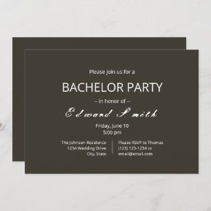 Bachelor simple Invitations de mariage