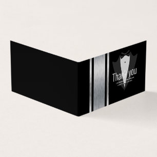 Bachelor tuxedo argent, blanc et noir