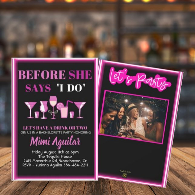 Bachelorette Avant Elle Dit Que Je Fais Invitation (Créateur téléchargé)