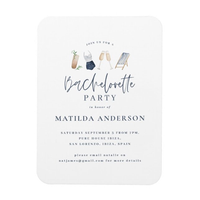 Bachelorette Bachelorette Wochenendreise Magnet (Vertikal)