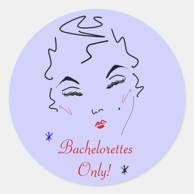 Bachelorette Bash Runder Aufkleber (Vorderseite)