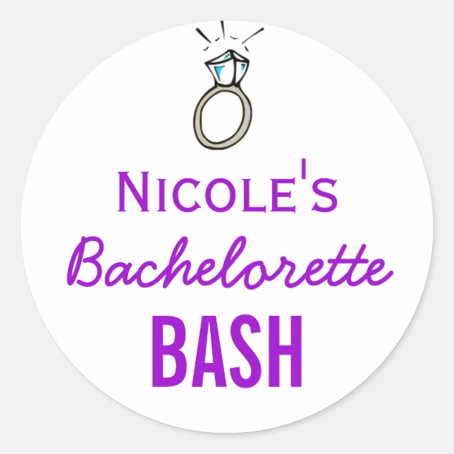 Bachelorette Bash Stickers (Vorderseite)