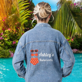 Bachelorette Beach Bikini Dusche Party Jeansjacke