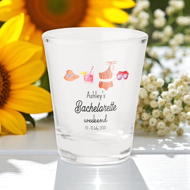 Bachelorette Beach Bikini Weekend Schnapsglas (Von Creator hochgeladen)