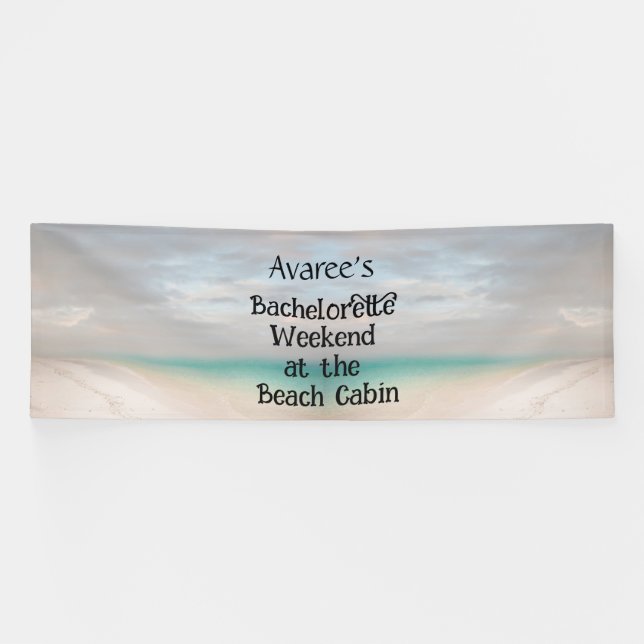 Bachelorette Beach Party à la bannière Cabine (Horizontal)