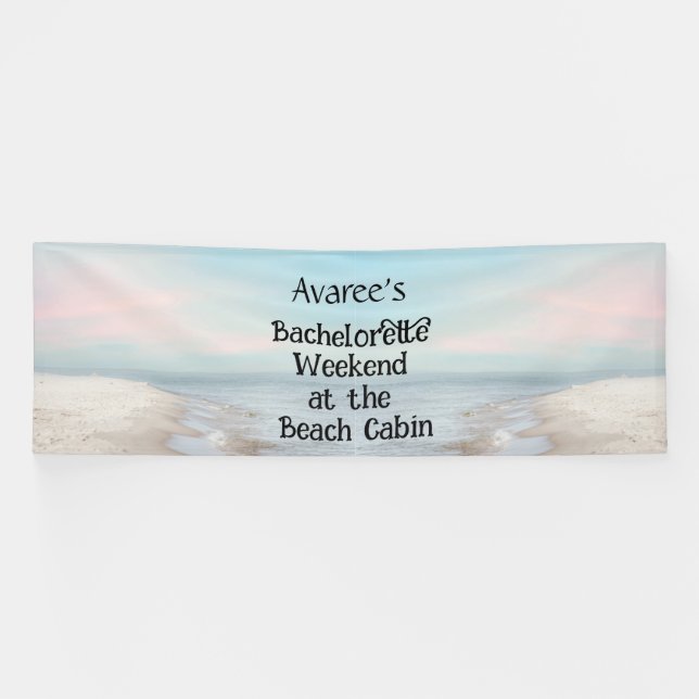 Bachelorette Beach Party à la bannière Cabine (Horizontal)