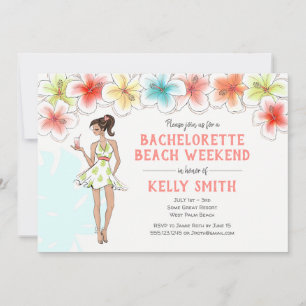 Bachelorette Beach Week-end Getaway Invitation
