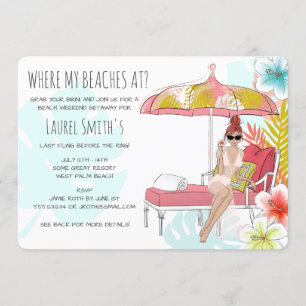 Bachelorette Beach Weekend Einladung