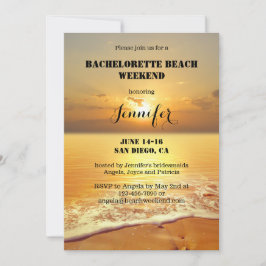 Bachelorette Beach Weekend Einladung