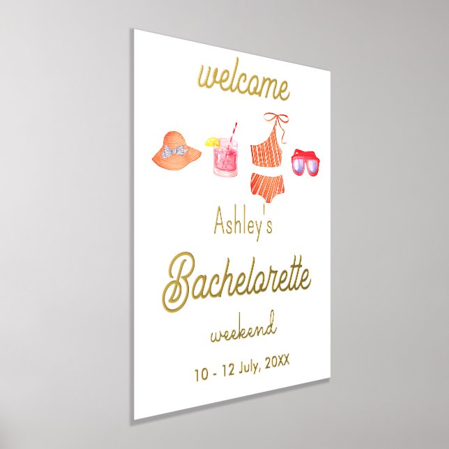 Bachelorette Beach Weekend Party Foliendrucke (Ablage )