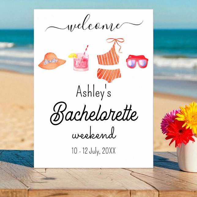 Bachelorette Beach Weekend Party Poster (Von Creator hochgeladen)