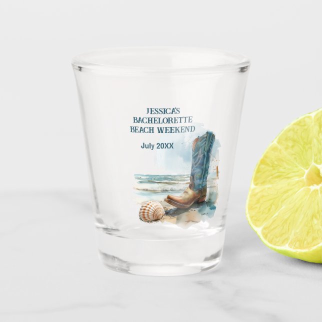 Bachelorette Beach Weekend Schnapsglas (Vorderseite)