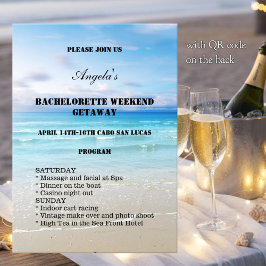 Bachelorette Beach Weekend Template Invitation Programm