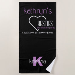 Bachelorette Besties Personalisiert Strandtuch